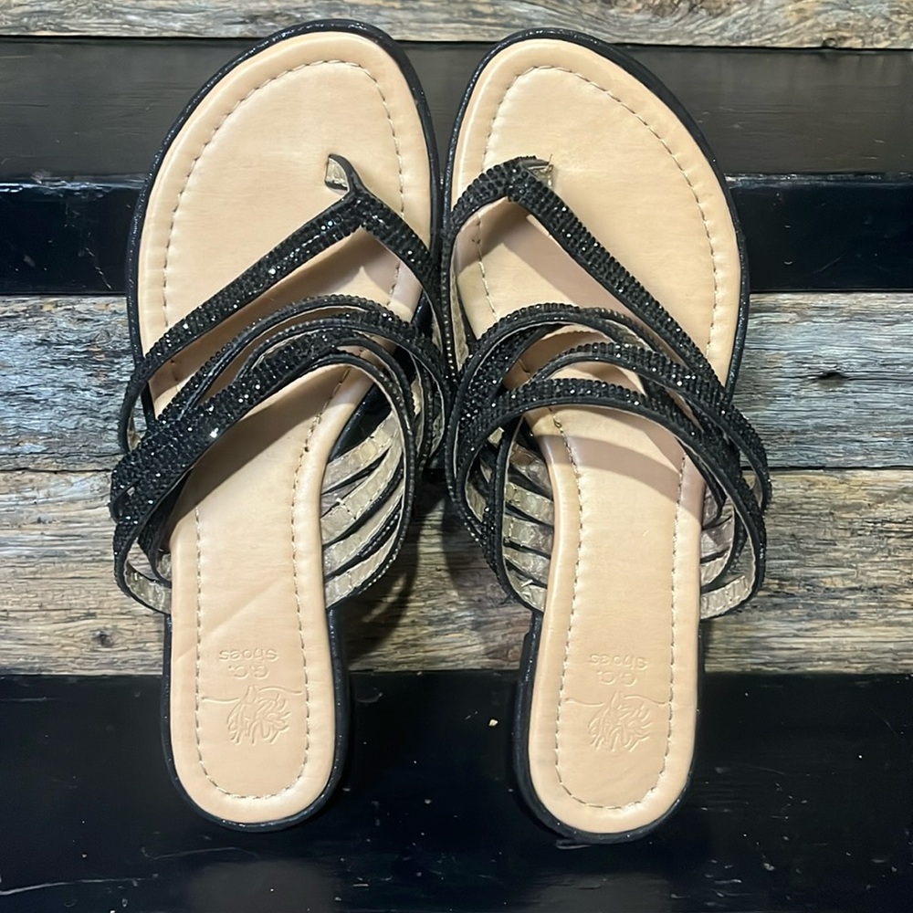 Black Bling Sandals size 7.5